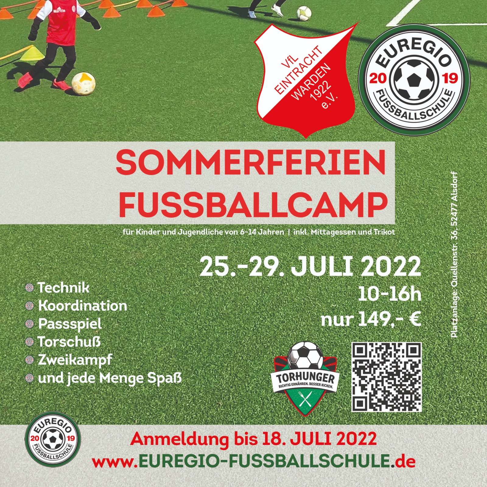 Sommerferien Fußballcamp 2022