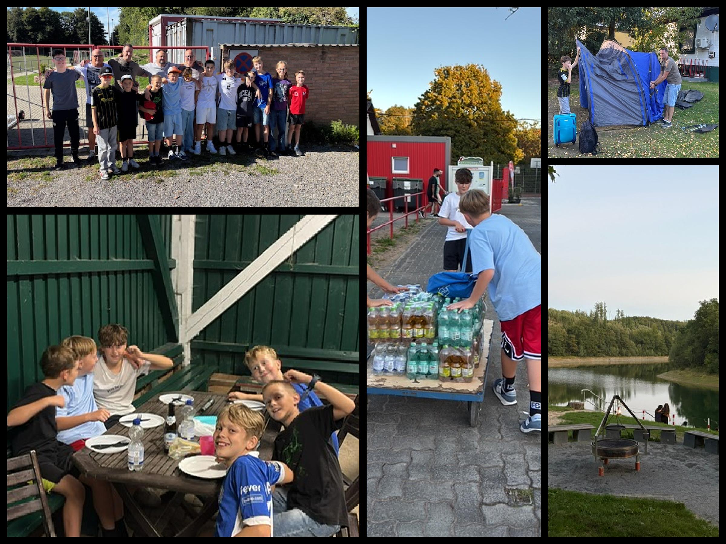 Teambuilding: U13-2 beim Campingwochenende an der Aggertalsperre