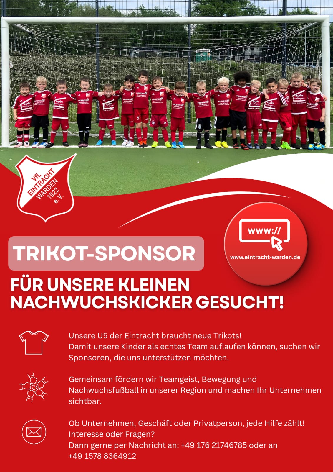 Sponsoren für unsere Kleinsten gesucht! Wer möchte unsere U5 unterstützen?