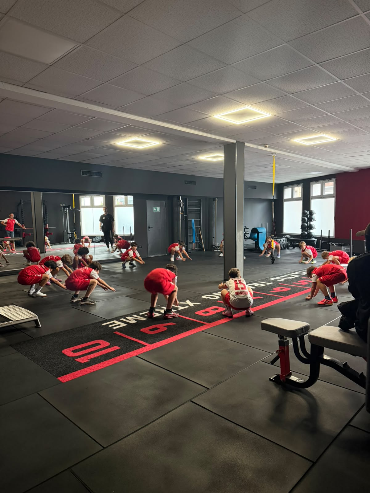 U11-2 der Eintracht Warden gibt Vollgas bei Athletik Base